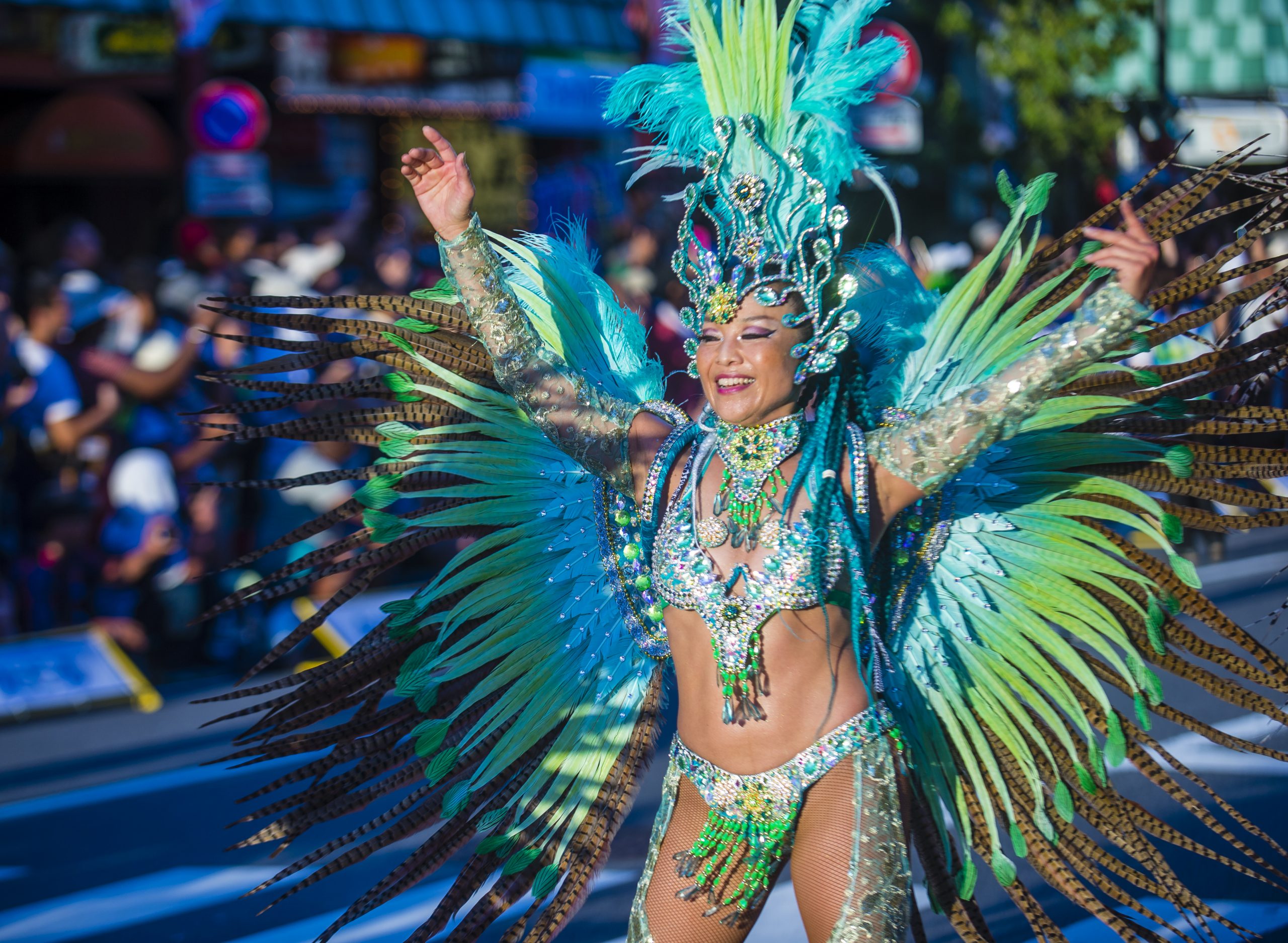 Visitor at St Lucia Carnival